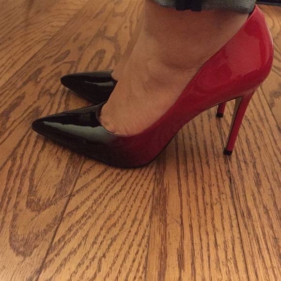 Red/black Ombré Heels 3.5" - Picture 2 of 4